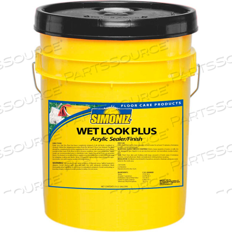 WET LOOK PLUS ACRYLIC FLOOR SEALER/FINISH, 5 GALLON PAIL by Simoniz USA