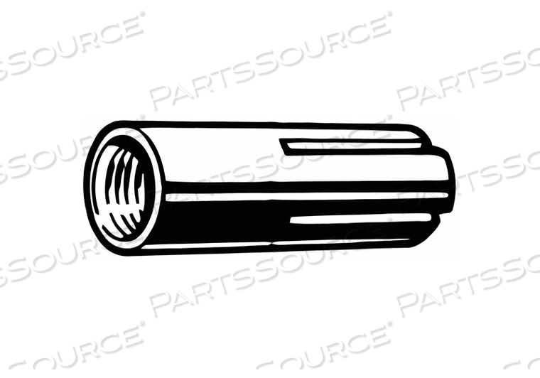 DROP-IN ANCHOR, 1/4"-20 THREAD SIZE, 1 IN OVERALL LG, 3/8 IN DIA, STEEL by Fabory DROP-IN ANCHOR, 1/4"-20 THREAD SIZE, 1 IN OVERALL LG, 3/8 IN DIA, STEEL by Fabory