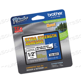 BROTHER TZE S231 LAMINATED EXTRA STRENGTH ADHESIVE TAPE by Brother BROTHER TZE S231 LAMINATED EXTRA STRENGTH ADHESIVE TAPE by Brother
