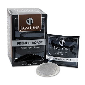 COFFEE PODS, FRENCH ROAST, SINGLE CUP, 14/BOX by Java One