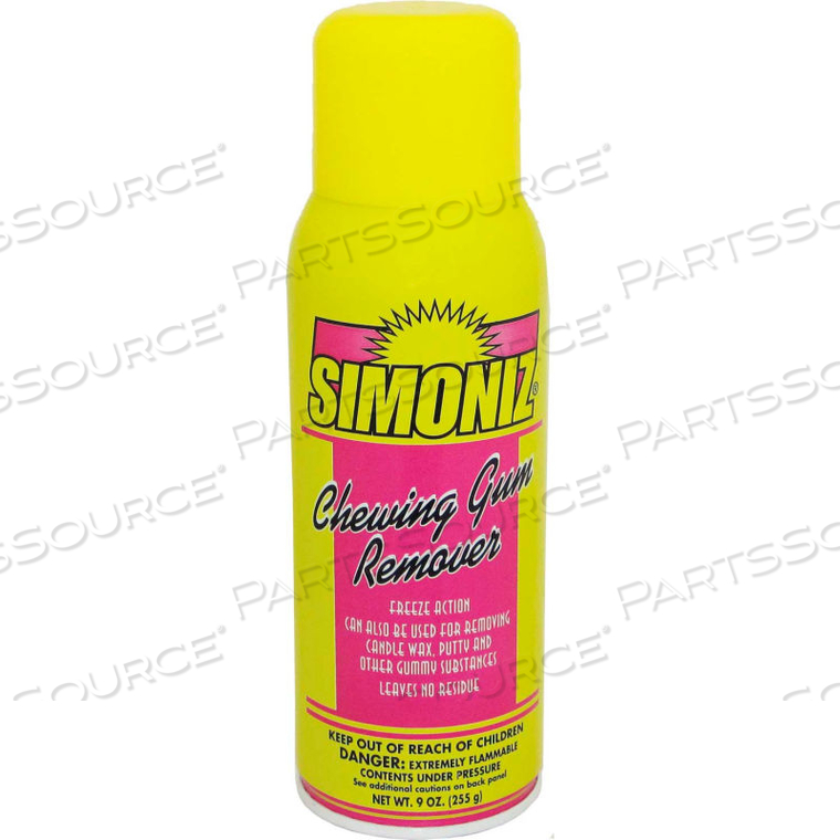 CHEWING GUM REMOVER, 6.5 OZ. AEROSOL CAN, 12 CANS by Simoniz USA