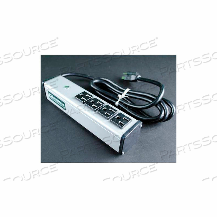UL101BD MULTI-OUTLET POWER UNIT, 125V, 15A, 9-1/4"L, 4 OUTLETS, 15' CORD by Wiremold
