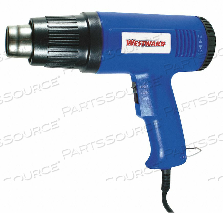 HEAT GUN, HEAT GUN HANDLE STYLE PISTOL, ESD SAFE NO, SURFACE TEMPERATURE CONTROL YES, VOLTAGE 120V AC, PLUG TYPE TWO-PRONG, TEMPERATURE SETT by Westward HEAT GUN, HEAT GUN HANDLE STYLE PISTOL, ESD SAFE NO, SURFACE TEMPERATURE CONTROL YES, VOLTAGE 120V AC, PLUG TYPE TWO-PRONG, TEMPERATURE SETT by Westward