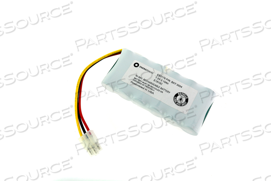 BATTERY, 2200MAH CAPACITY, 7.2V VOLTAGE RATING 