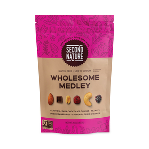 WHOLESOME MEDLEY TRAIL MIX, 30 OZ RESEALABLE POUCH by Second Nature