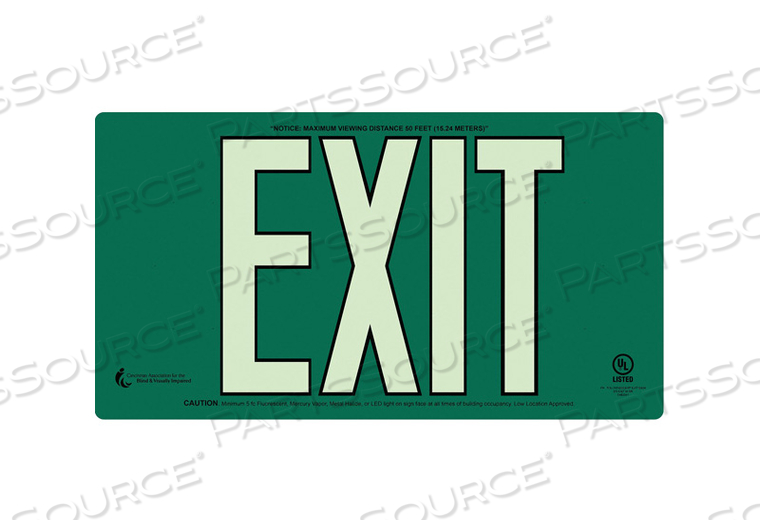 EXIT SIGN 15-1/4 W 8-1/2 H 0.118 THICK by Skilcraft