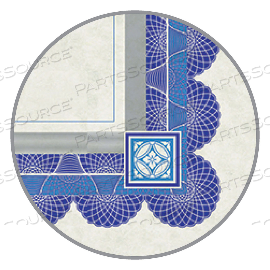 PARCHMENT CERTIFICATES, ACADEMIC, 8.5 X 11, IVORY WITH BLUE/SILVER FOIL BORDER by SOUTHWORTH PRODUCTS CORP