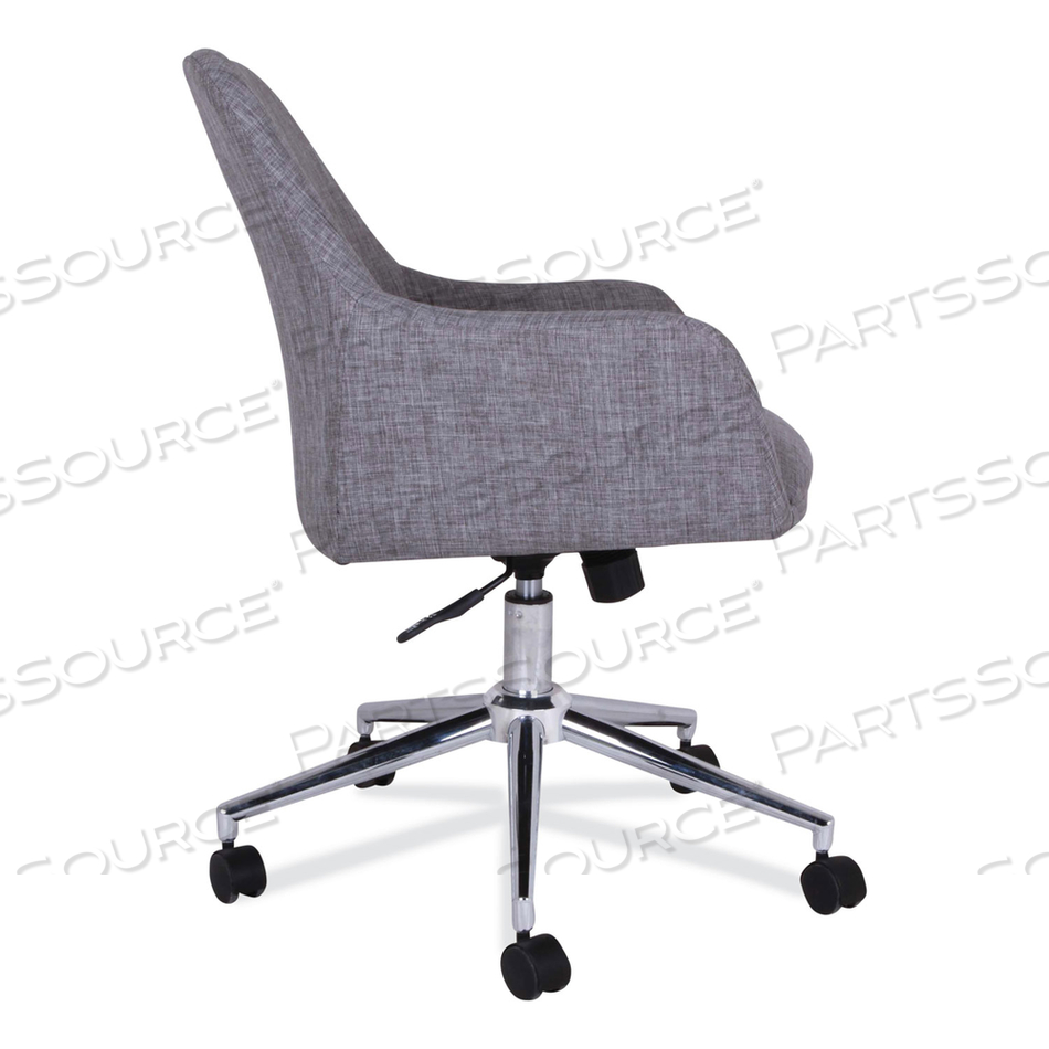 MID-CENTURY TASK CHAIR, SUPPORTS UP TO 275 LB, 18.9" TO 22.24" SEAT HEIGHT, GRAY SEAT, GRAY BACK by Workspace by Alera MID-CENTURY TASK CHAIR, SUPPORTS UP TO 275 LB, 18.9" TO 22.24" SEAT HEIGHT, GRAY SEAT, GRAY BACK by Workspace by Alera