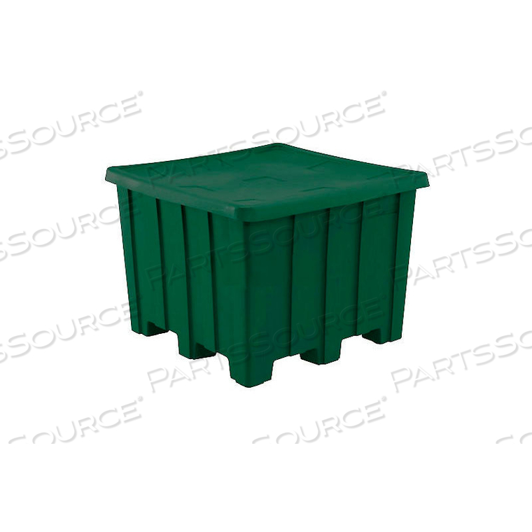 PLASTIC GAYLORD PALLET CONTAINER WITH LID 02-307220 - 50X50X36-1/2, GREEN by Rotational Molding, Inc. PLASTIC GAYLORD PALLET CONTAINER WITH LID 02-307220 - 50X50X36-1/2, GREEN by Rotational Molding, Inc.