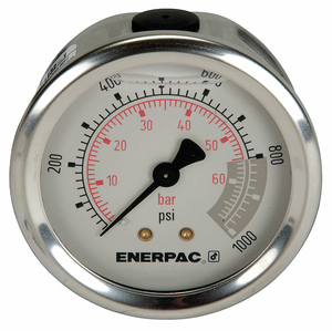 PRESSURE GAUGE 0 TO 1000 PSI 2-1/2IN by Enerpac