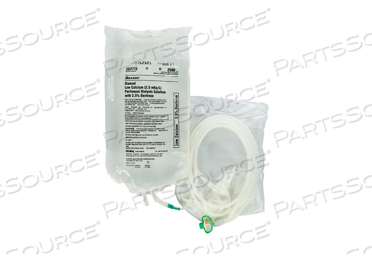 DIANEAL LOW CALCIUM PD SOLUTION, 3000 ML, ULTRABAG, 2.5% DEXTROSE, 10.1 IN X 11.3 IN X 16.2 IN, 32.5 LB by Baxter Healthcare Corp.