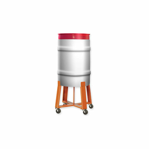 #71 HIGH DRUM DOLLY WITH STEEL CASTERS - 30"W ORANGE by Pucel Enterprises