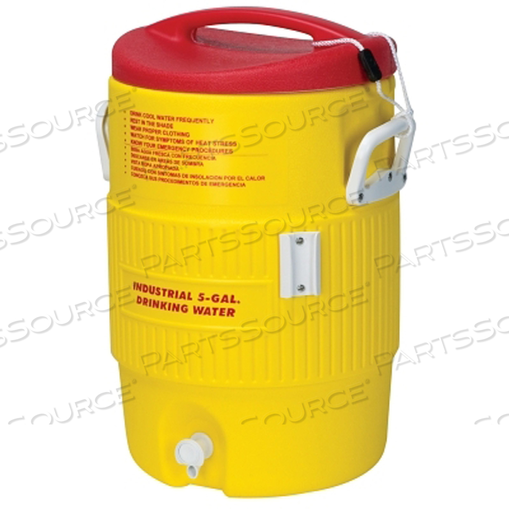 HEAT STRESS SOLUTION WATER COOLER, 5 GALLON, RED AND YELLOW by Igloo Parts Store