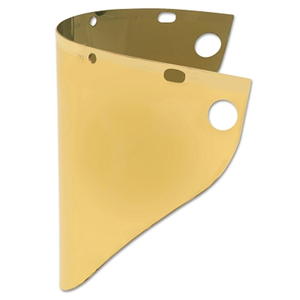 HIGH PERFORMANCE FACESHIELD WINDOW, UNCOATED, GOLD, EXTENDED VIEW, 19 IN L X 9-3/4 IN H by Fibre-Metal
