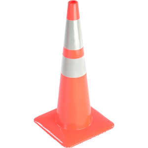 28" TRAFFIC CONE W/ CUSTOM IMPRINTING, REFLECTIVE, ORANGE, 7 LBS by Lakeside Plastics