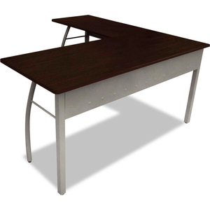 L-SHAPED DESK - 59"W X 59"D X 29-1/2"H - MOCHA - TRENTO SERIES by Linea Italia Inc