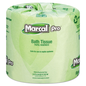 100% RECYCLED BATHROOM TISSUE, SEPTIC SAFE, 2-PLY, WHITE, 240 SHEETS/ROLL, 48 ROLLS/CARTON by Marcal 100% RECYCLED BATHROOM TISSUE, SEPTIC SAFE, 2-PLY, WHITE, 240 SHEETS/ROLL, 48 ROLLS/CARTON by Marcal