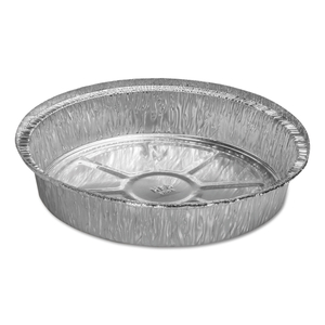 ROUND ALUMINUM CONTAINER, 48 OZ, 9" DIAMETER X 1.66"H, SILVER, 500/CARTON by HFA