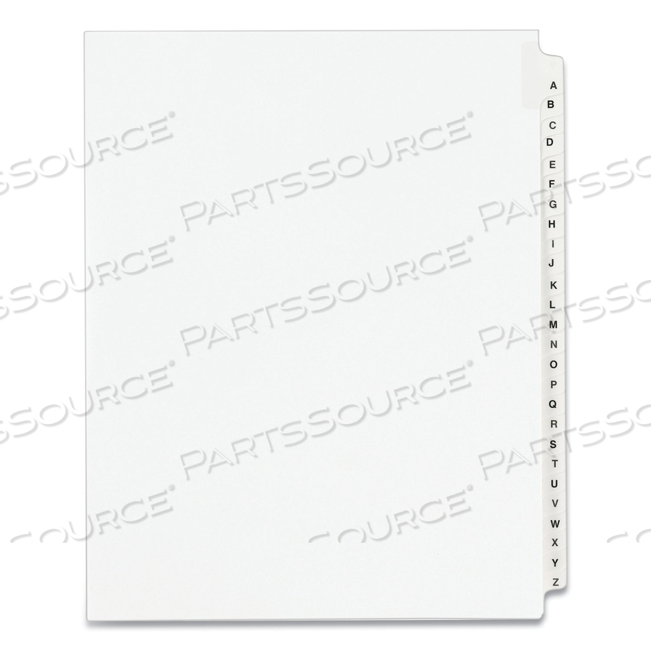 STANDARD COLLATED LEGAL DIVIDER, A TO Z, 8.5"X11", 26 TABS, WHITE/WHITE by Avery
