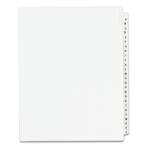 PREPRINTED LEGAL EXHIBIT SIDE TAB INDEX DIVIDERS, AVERY STYLE, 26-TAB, A TO Z, 11 X 8.5, WHITE, 1 SET, (1400) by Avery PREPRINTED LEGAL EXHIBIT SIDE TAB INDEX DIVIDERS, AVERY STYLE, 26-TAB, A TO Z, 11 X 8.5, WHITE, 1 SET, (1400) by Avery