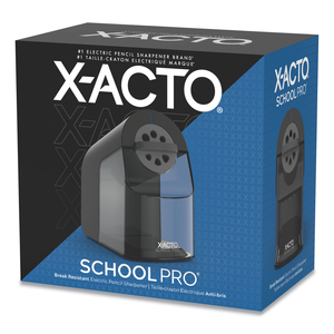 MODEL 1670 SCHOOL PRO CLASSROOM ELECTRIC PENCIL SHARPENER, AC-POWERED, 4 X 7.5 X 7.5, BLACK/GRAY/SMOKE by X-Acto