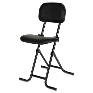 ALERA IL SERIES HEIGHT-ADJUSTABLE FOLDING STOOL, SUPPORTS UP TO 300 LB, 27.5" SEAT HEIGHT, BLACK by Alera