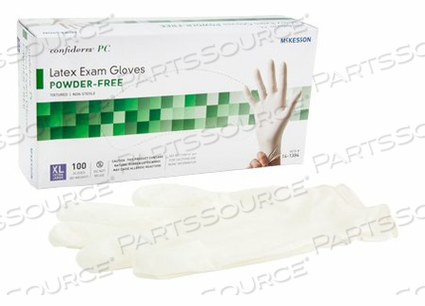 CONFIDERM® LATEX STANDARD CUFF LENGTH EXAM GLOVE, EXTRA LARGE, IVORY (100 PER BOX) by McKesson