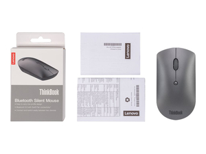 THINKPAD SILENT, MOUSE, RIGHT AND LEFT-HANDED, BLUE OPTICAL, 3 BUTTONS, WIRELESS, BLUETOOTH 5.0, IRON GRAY, RETAIL, FOR THINKCENTRE M70T GEN by Lenovo THINKPAD SILENT, MOUSE, RIGHT AND LEFT-HANDED, BLUE OPTICAL, 3 BUTTONS, WIRELESS, BLUETOOTH 5.0, IRON GRAY, RETAIL, FOR THINKCENTRE M70T GEN by Lenovo