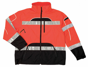 RAIN JACKET REFLCTV PIPING ORANGE L-XL by ML Kishigo