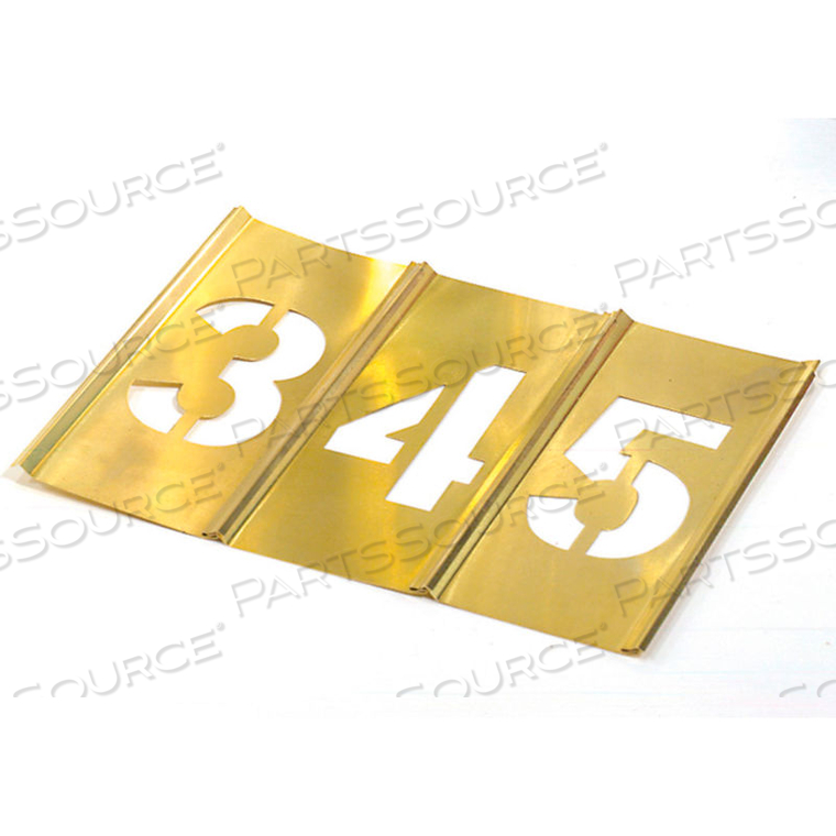 8" BRASS INTERLOCKING STENCIL GOTHIC STYLE NUMBERS, 13 PIECE KIT by C.H. Hanson 8" BRASS INTERLOCKING STENCIL GOTHIC STYLE NUMBERS, 13 PIECE KIT by C.H. Hanson