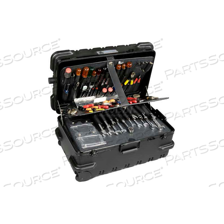 MMST25CART, MILITARY-WHEELED TOOL CASE, 26-1/2"L X 16-1/2"W X 13"H, BLACK 