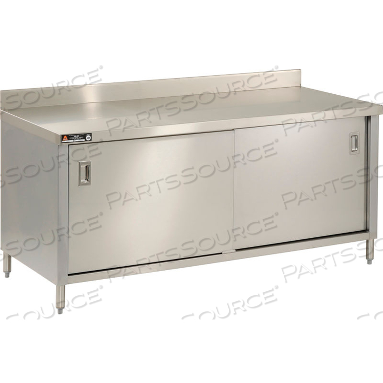 96"W X 24""D DELUXE CABINET, 2-3/4" BACKSPLASH, SLIDING DOORS 