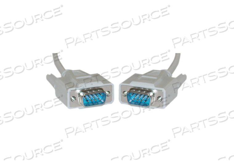 SERIAL CABLE, BEIGE, 6FT SIZE, 28AWG GAUGE SIZE, 9 NUMBER OF CONDUCTOR, DB9 MALE CONNECTION TYPE, 1:1 RATIO by CableWholesale SERIAL CABLE, BEIGE, 6FT SIZE, 28AWG GAUGE SIZE, 9 NUMBER OF CONDUCTOR, DB9 MALE CONNECTION TYPE, 1:1 RATIO by CableWholesale