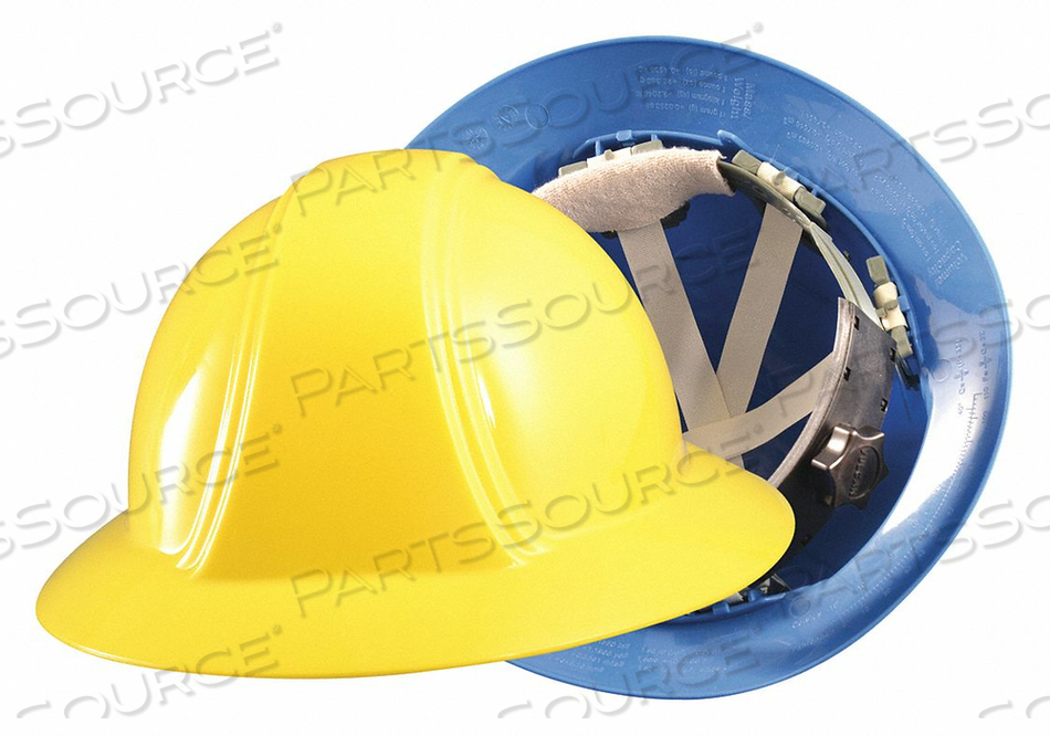 HARD HAT FULL BRIM RATCHET YLW 