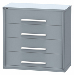 WEAPON STORAGE CABINET 4 DRAWERS GRAY by Stanley Vidmar WEAPON STORAGE CABINET 4 DRAWERS GRAY by Stanley Vidmar