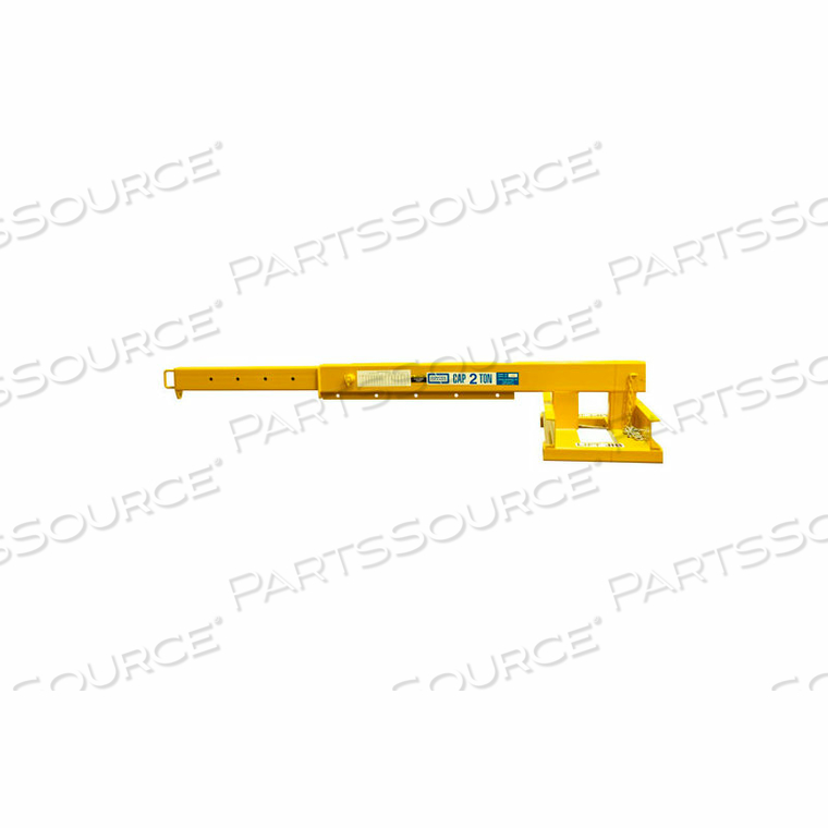 TELESCOPING FORKLIFT JIB-LIFT CRANE - 6000 LB. CAPACITY - 30" ON-CENTER FORK POCKETS by Contrx Industries Inc TELESCOPING FORKLIFT JIB-LIFT CRANE - 6000 LB. CAPACITY - 30" ON-CENTER FORK POCKETS by Contrx Industries Inc