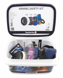 HALF MASK RESPIRATOR KIT M/L BLUE by Sundstrom Safety