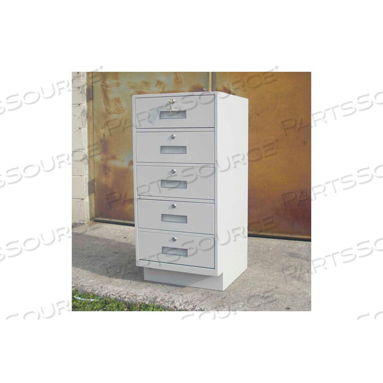 TELLER PEDESTAL CABINET - 5 DRAWERS 18"W X 19"D X 38-1/2"H GRAY by Fenco TELLER PEDESTAL CABINET - 5 DRAWERS 18"W X 19"D X 38-1/2"H GRAY by Fenco