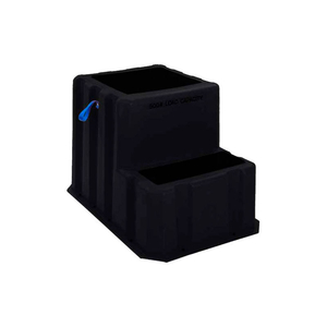 2 STEP PLASTIC STEP STAND EXTRA LARGE - BLACK 25-1/2"W X 33"D X 24"H by US Roto Molding