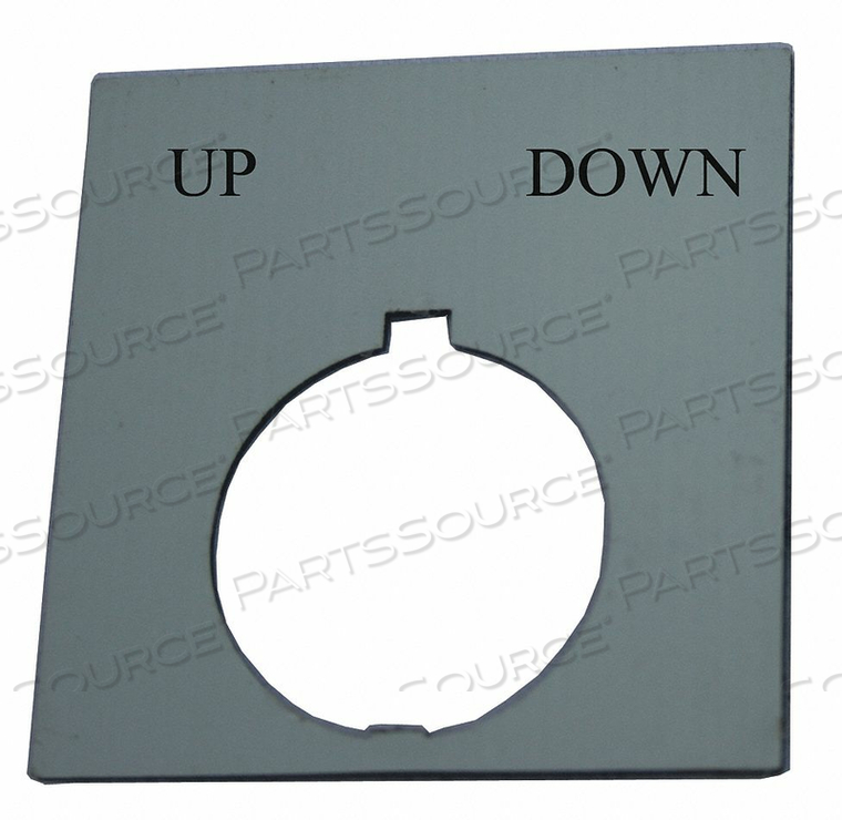 LEGEND PLATE SQUARE UP DOWN BLACK by Eaton