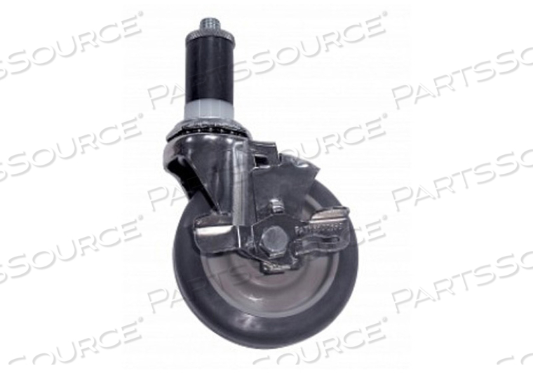 CASTER PLATE, STAINLESS STEEL, 6 IN DIA, EACH WITH CELCON WHEEL AND SWIVEL BEARING by Pedigo Products, Inc.