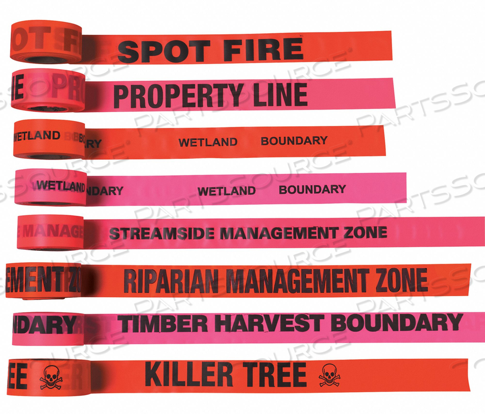 FLAGGING TAPE ORANGE GLO/BLACK 150 FT by Presco
