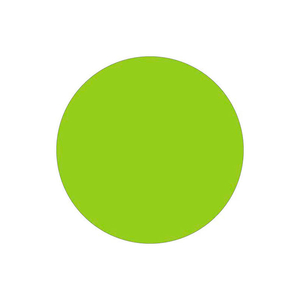 1" CIRCLE REMOVABLE LABELS FLUORESCENT GREEN 500 PER ROLL by Box Packaging Inc