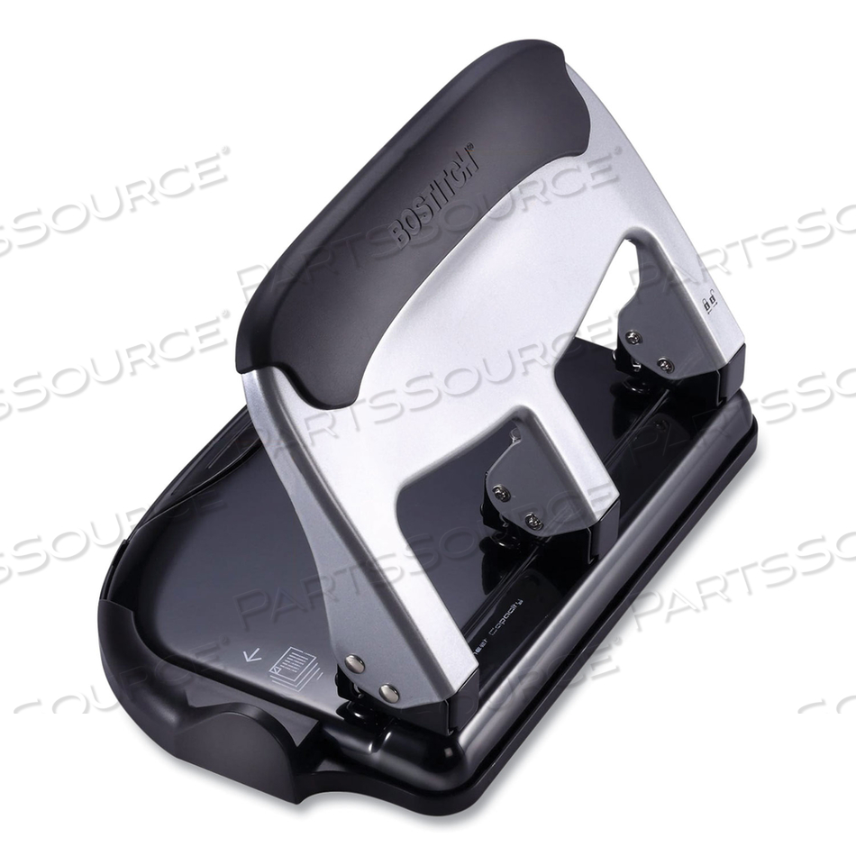 40-SHEET EZ SQUEEZE THREE-HOLE PUNCH, 9/32" HOLE, SILVER/BLACK 40-SHEET EZ SQUEEZE THREE-HOLE PUNCH, 9/32" HOLE, SILVER/BLACK