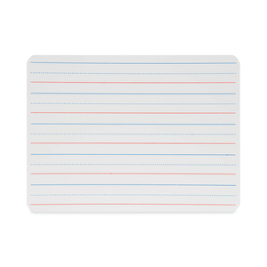 MAGNETIC TWO-SIDED RED AND BLUE RULED DRY ERASE BOARD, 12 X 9, RULED WHITE FRONT, UNRULED WHITE BACK, 12/PACK by Flipside Products Inc