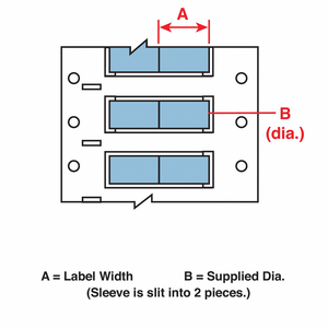 WIRE MARKING SLEEVES 1 IN W 2.433 IN L by Brady Americas WIRE MARKING SLEEVES 1 IN W 2.433 IN L by Brady Americas