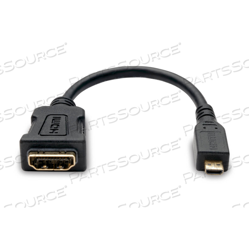MICRO HDMI TO HDMI ADAPTER CONVERTER CABLE TYPE D M/F 6IN 6 by Tripp Lite MICRO HDMI TO HDMI ADAPTER CONVERTER CABLE TYPE D M/F 6IN 6 by Tripp Lite