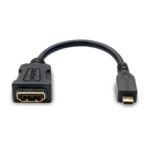 MICRO HDMI TO HDMI ADAPTER CONVERTER CABLE TYPE D M/F 6IN 6" by Tripp Lite MICRO HDMI TO HDMI ADAPTER CONVERTER CABLE TYPE D M/F 6IN 6" by Tripp Lite