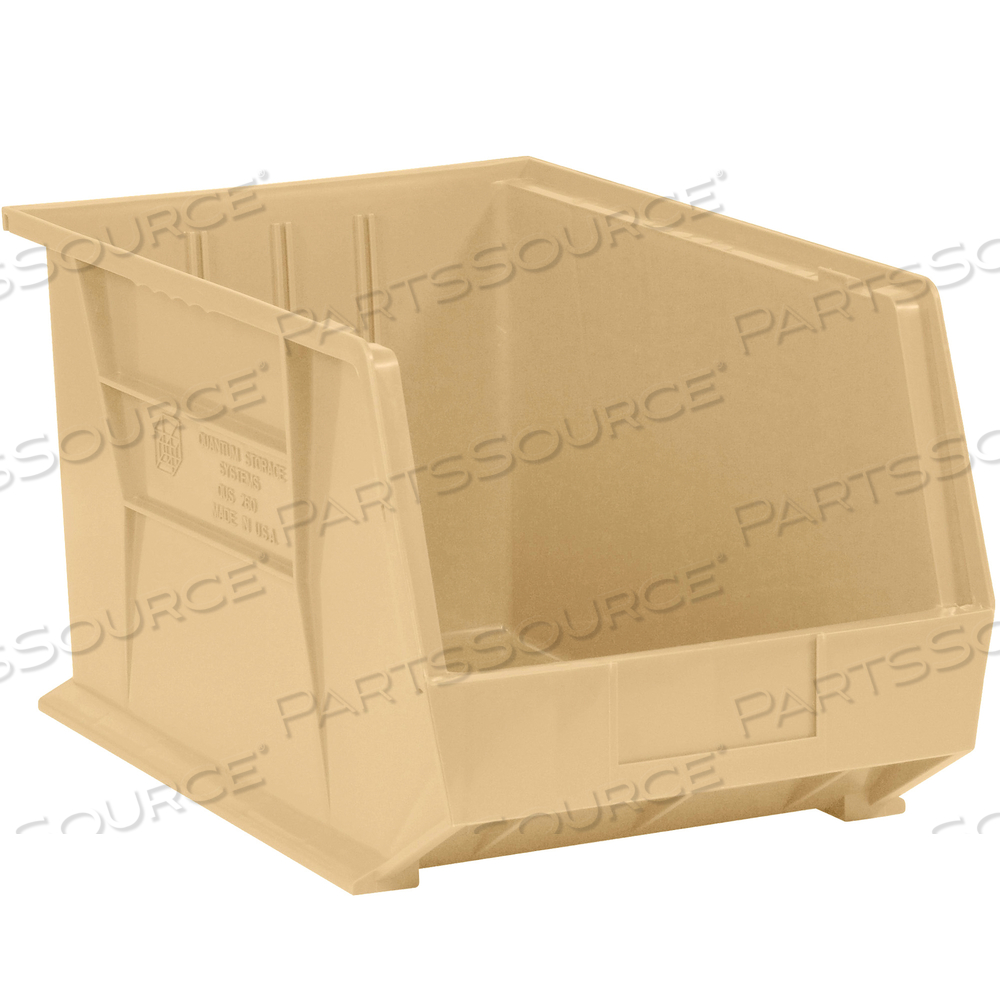 PLASTIC STACK & HANG BIN BOXES, 10 3/4" X 8 1/4" X 7, IVORY, 6/CASE by BOX Partners (Box Acquisitions, LLC)