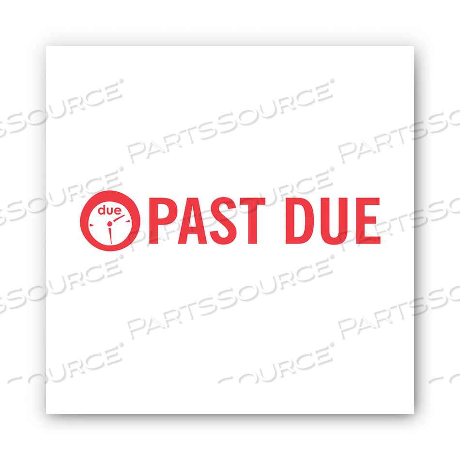 PRE-INKED SHUTTER STAMP, RED, PAST DUE, 1.63 X 0.5 by Accu-Stamp PRE-INKED SHUTTER STAMP, RED, PAST DUE, 1.63 X 0.5 by Accu-Stamp